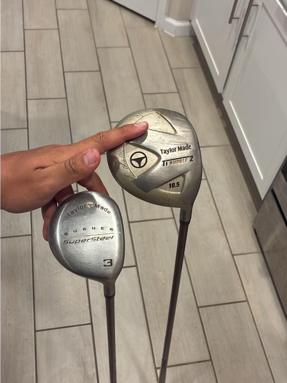 TaylorMade Driver and 3 Wood - Silver Golf Clubs